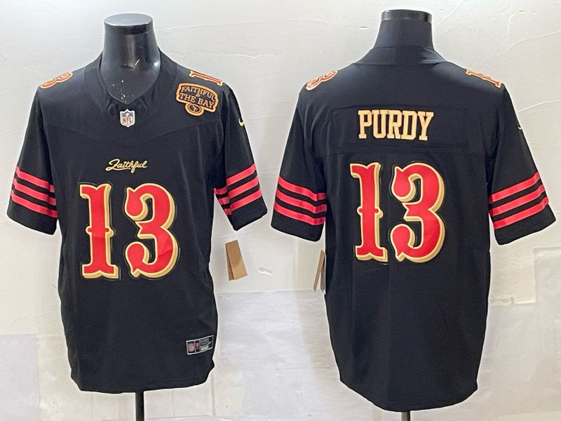 Men Nike San Francisco 49ers #13 Purdy black Limited NFL 2025 Jersey 0013